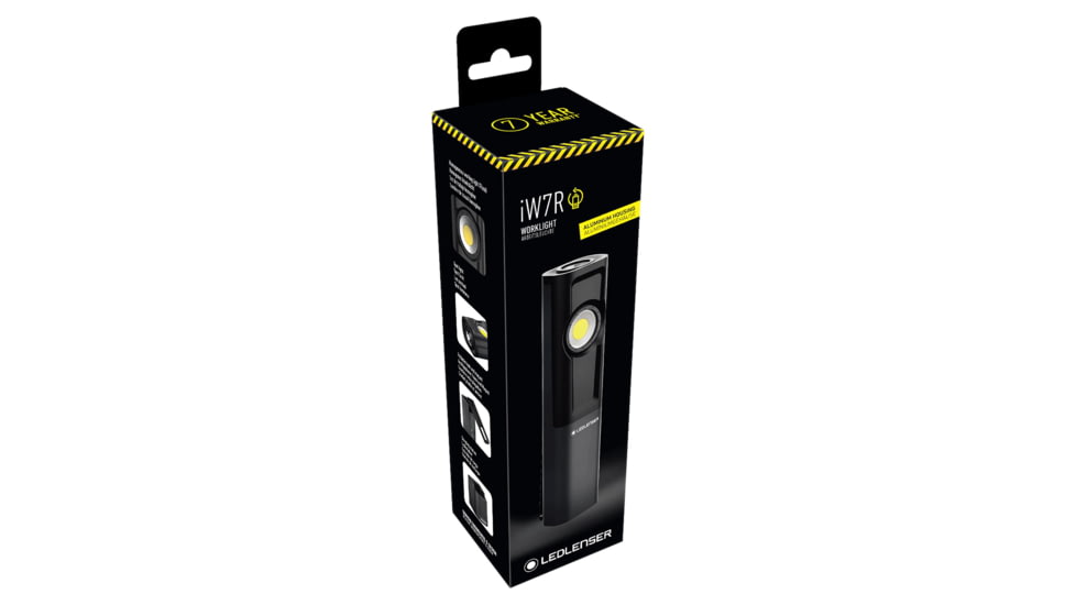 LED Lenser IW7R Li-Ion Rechargeable LED Work Light, 600 Lumens, Box, Black, 502005