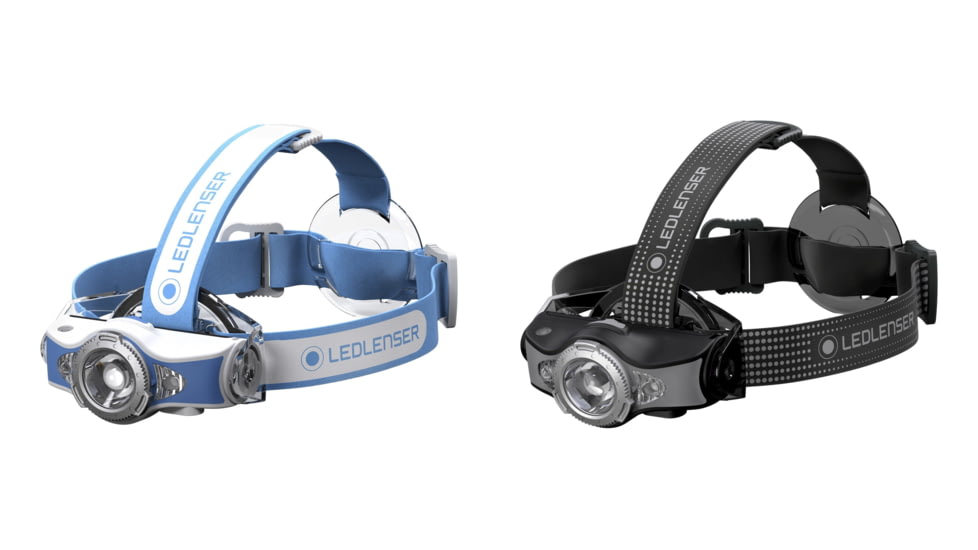 LED Lenser MH11 1000 Lumen Rechargeable LED Headlamp, Blue, Gray