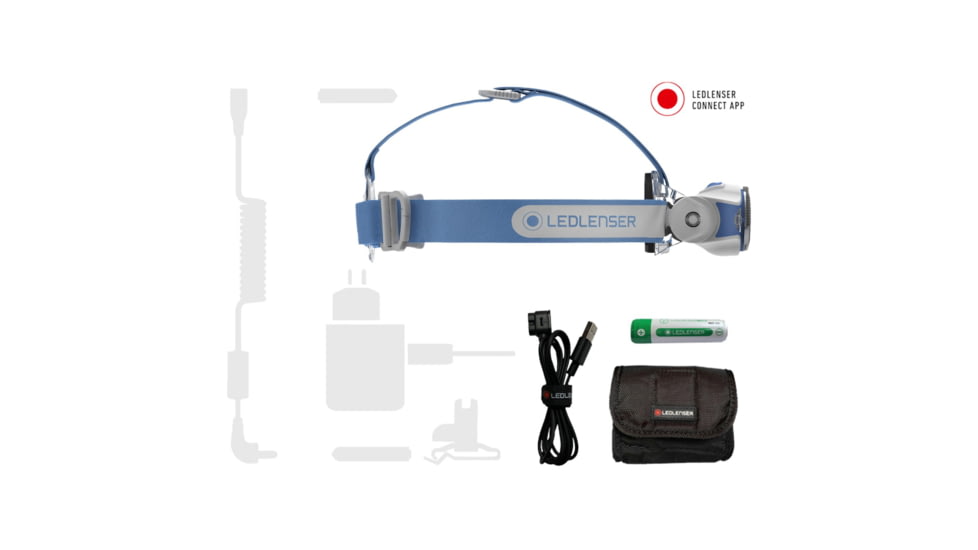 LED Lenser MH11 Li-Ion Rechargeable LED Headlamp, 1000 Lumens, Box, Blue, 880466