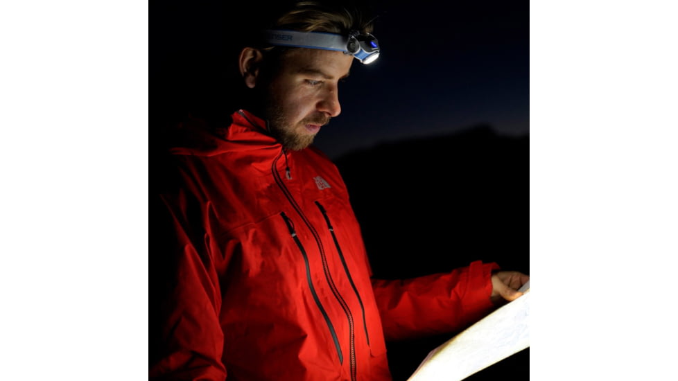 LED Lenser MH5 Li-Ion Rechargeable LED Headlamp, 400 Lumens, Box, Green, 880448