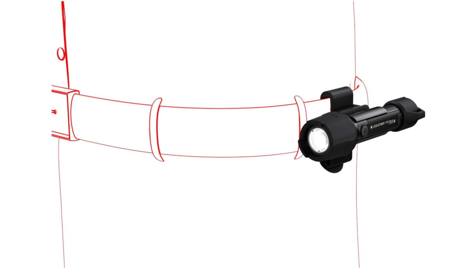 LED Lenser P5R Work Flashlight, Li-ion 3.7V, Black, 880528