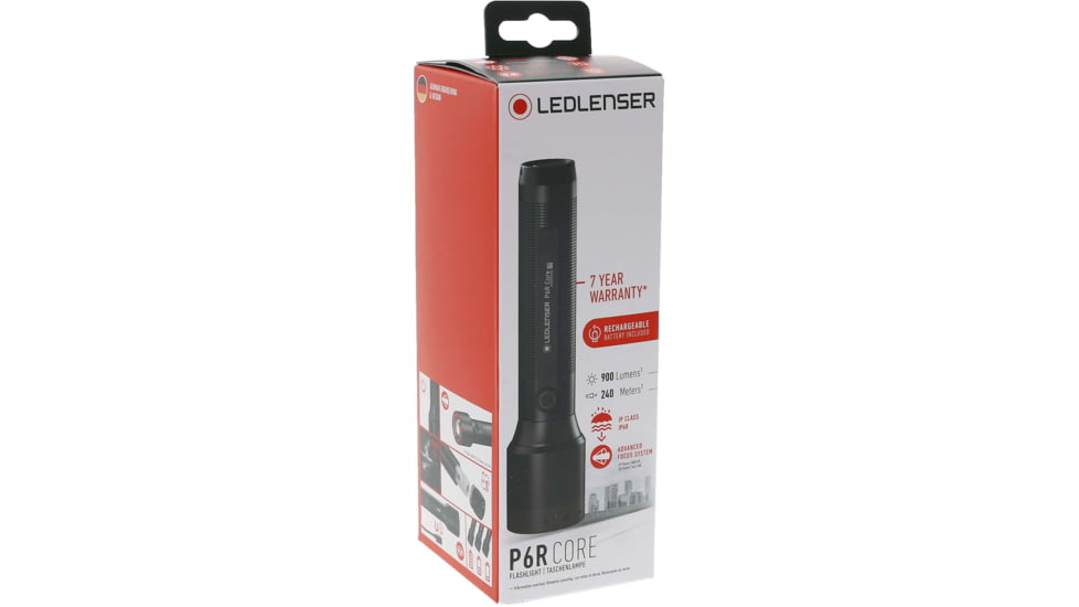 LED Lenser P6R Core Flashlight, Li-ion 3.7V, Black, 880516