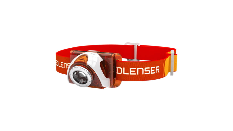 LED Lenser SEO3 3x AAA White/ Red LED Headlamp, 100 Lumens, Clamshell, Orange, 880290