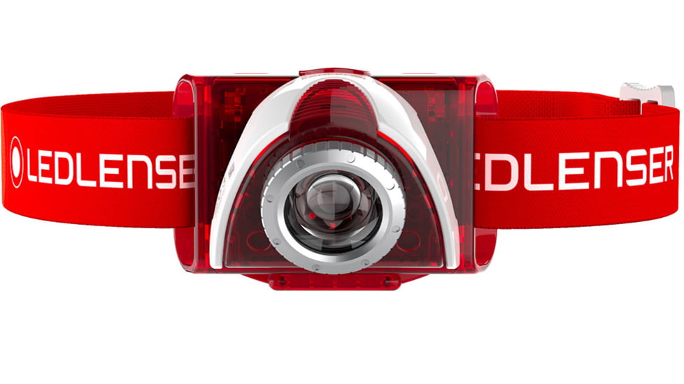 LED Lenser SEO5 3x AAA White/ Red LED Headlamp, 180 Lumens, Clamshell, Red, 880304