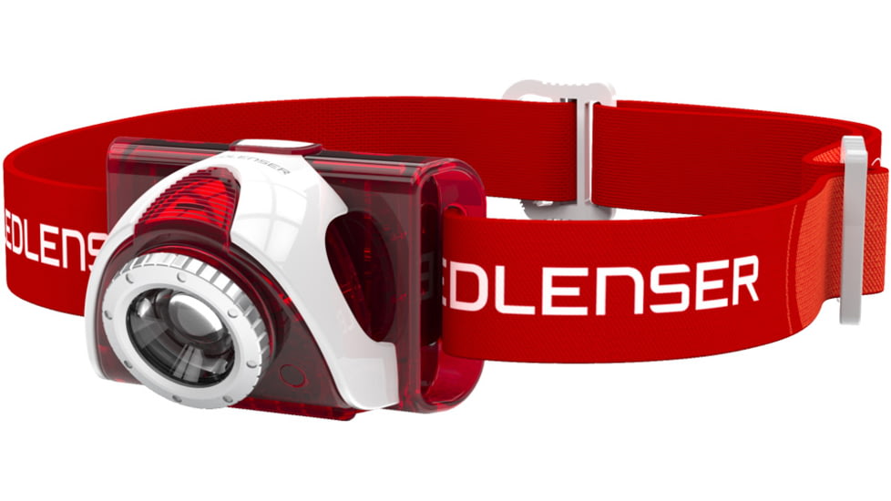 LED Lenser SEO5 3x AAA White/ Red LED Headlamp, 180 Lumens, Clamshell, Red, 880304