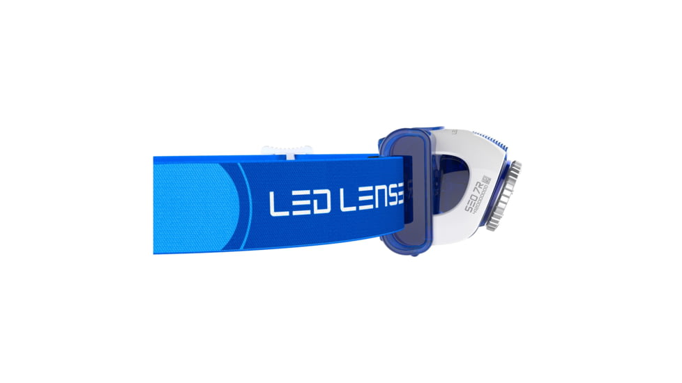 LED Lenser SEO7R Li-Ion Rechargeable/ AAA White/ Red LED Headlamp, 220 Lumens, Clamshell, Blue, 880306