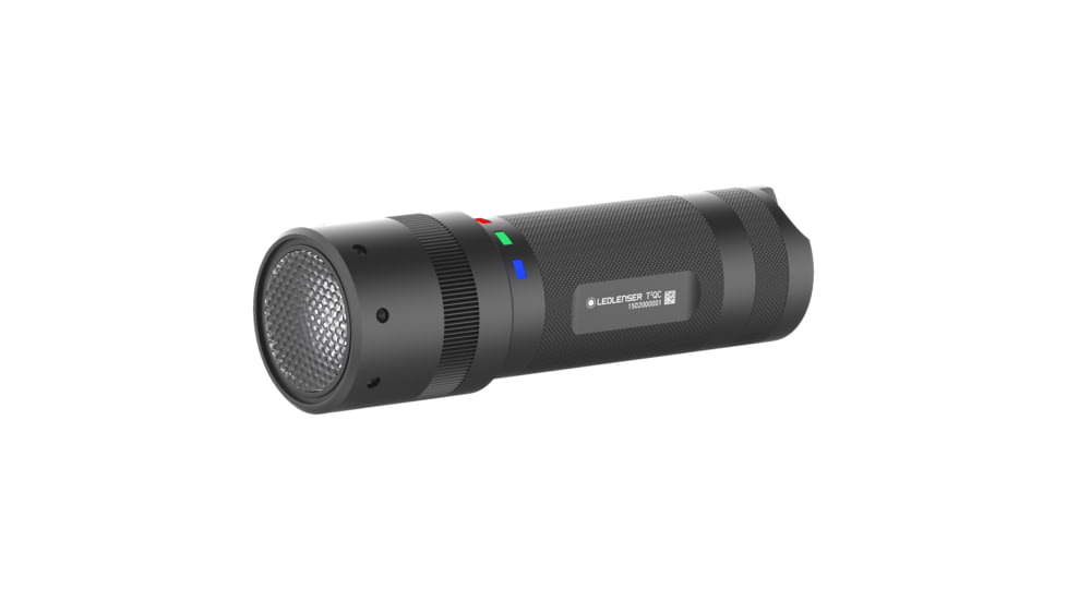 LED Lenser T2QC 3x AAA White/ Red/ Blue/ Green LED Flashlight, 140 Lumens, Clamshell, Black, 880292