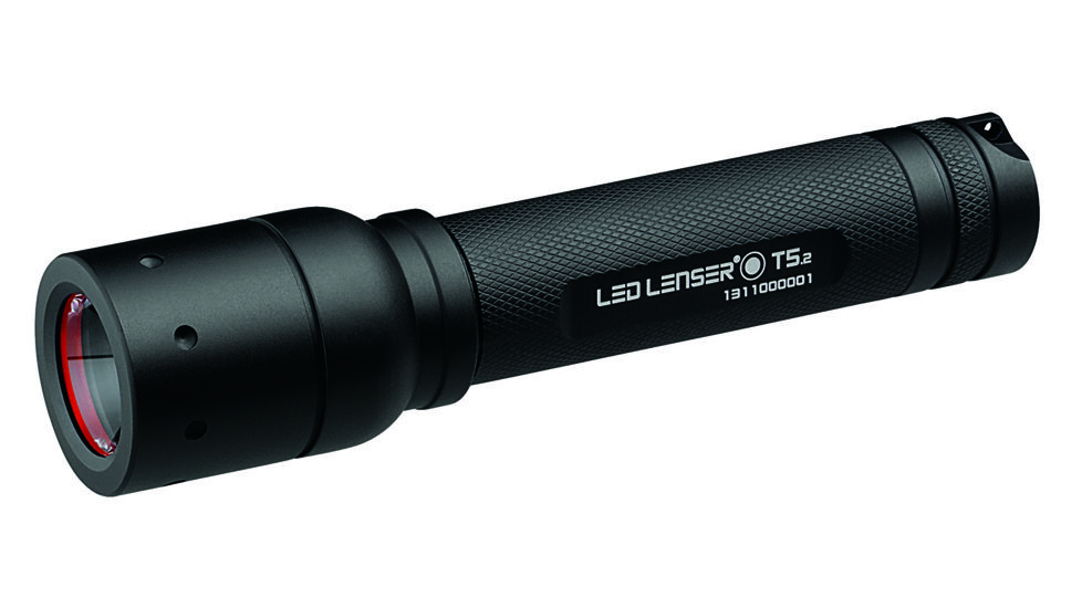 LED LENSER T5.2 Light Weight Flashlight, BLACK 880160