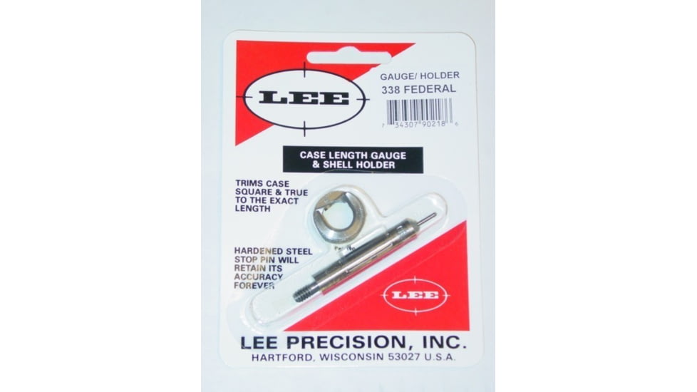 Lee Case Length Gage and Shell Holder .338 Federal, 90218