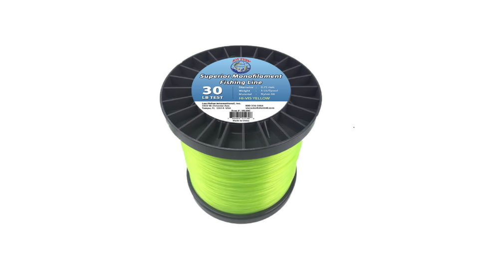 Lee Fisher International Joy Fish 5 Lb Spool Monofilament Fishing Line-30Lb Hi-Vis 5001235