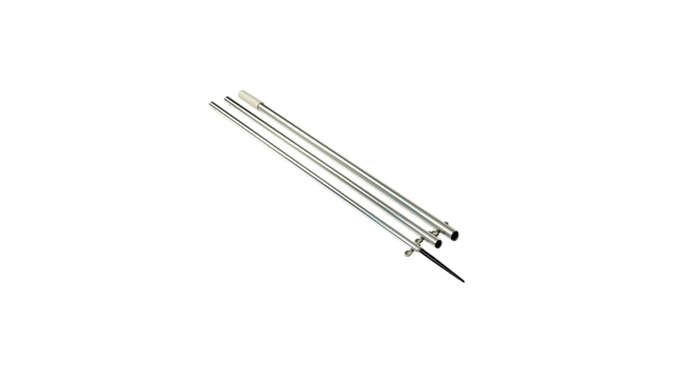 Lee's Tackle Bright Silver Center Rigger Pole w/Black Spike 1-3/8" 13' 48308
