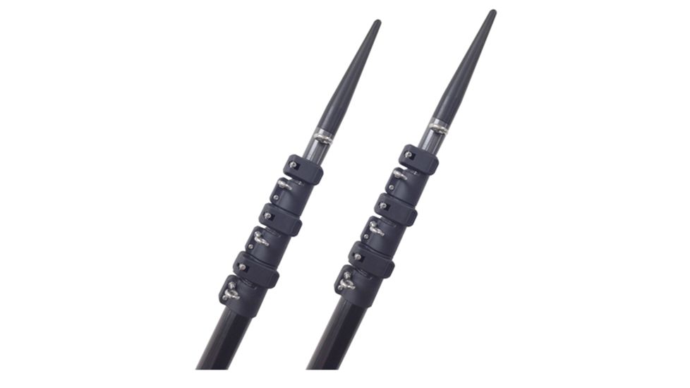 Lee's Tackle Telescoping Carbon Fiber Poles Fits 2" Steel Tube Holder w/1.875" ID 20' 69997
