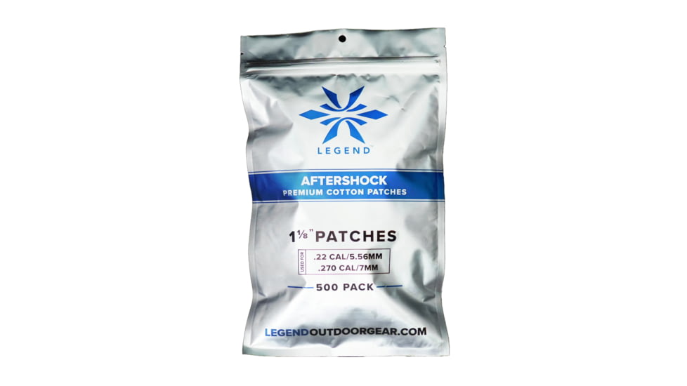 Legend Outdoor Gear Aftershock, Cotton Patches, 1 1/8&quot; Square, 500 Count, White, AS-CP-118-500