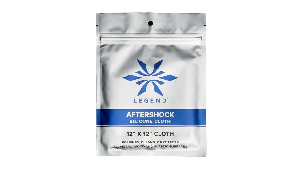 Legend Outdoor Gear Aftershock Silicone Cloth, 12x12in, Black, AS-SC-12