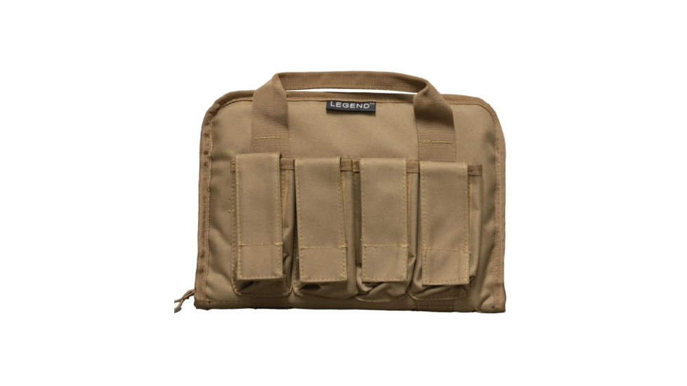 Legend Outdoor Gear Pegasus Tactical Pistol Case, Polyester Construction, 12.5"x1.5"x8", Dark Earth, PEG100-DE