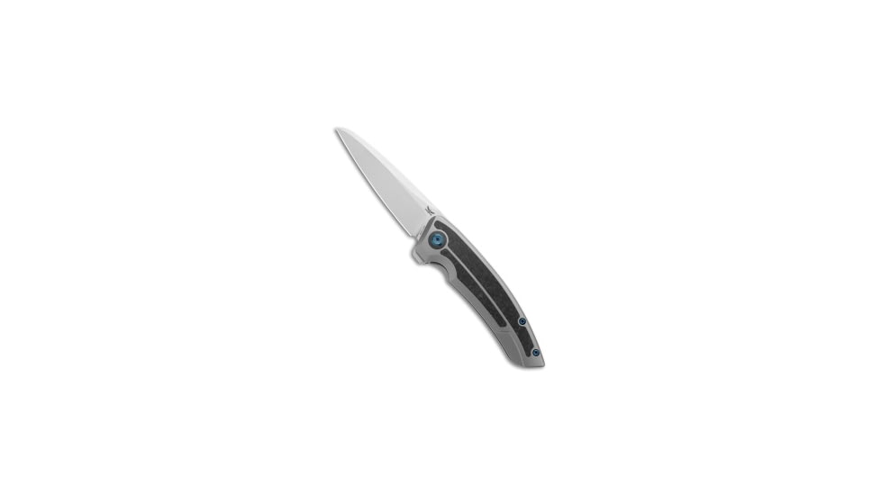 Legion Steel The Asgeir Folding Knife, 3.50in, CPM 20CV, Sheepsfoot Blade, Titanium, Gray Handle, Gray/Gray, 7.87 inch, BHQ-209770