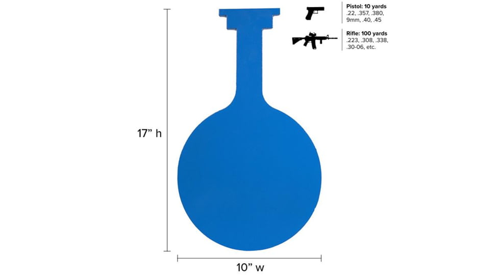 Legion Targets 10in Legion Gong 3/8in AR500, Blue, TLG-10R
