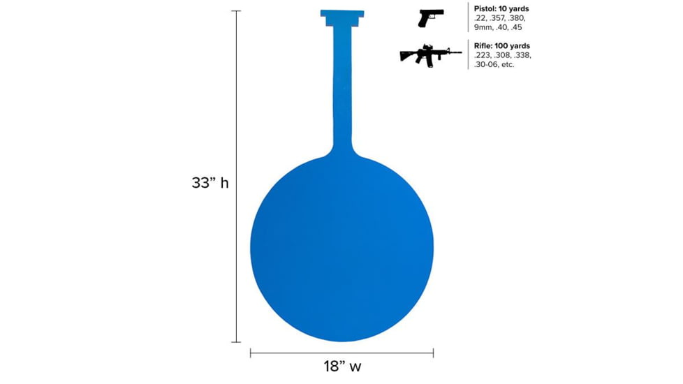 Legion Targets 18in Legion Gong 3/8in AR500, Blue, TLG-18R