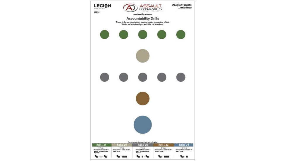 Legion Targets Assault Dynamics Training Paper Target 100 Pack, 23x35in, 50# White Paper, ASDY-1-100