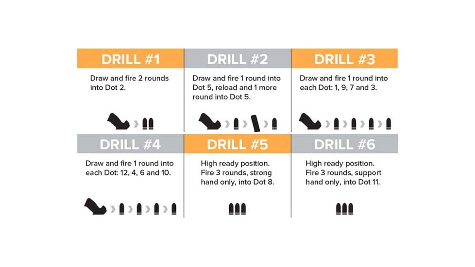 Legion Targets Dot Torture With Fluorescent Orange Center Paper Target 100 Pack, 23x35in, 50# White Paper, DOT-12-100