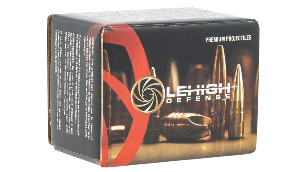 Lehigh Defense .224 Caliber 45 Grain Controlled Chaos Centerfire Rifle Bullets, 50 Rounds, 05224045CuSP