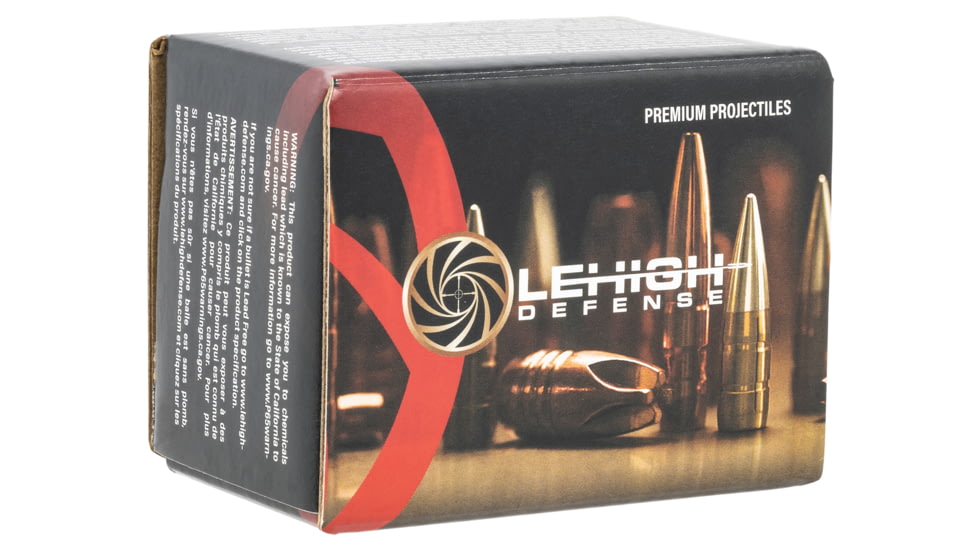 Lehigh Defense .224 Caliber 62 Grain Controlled Chaos Centerfire Rifle Bullets, 50 Rounds, 05224062CuSP