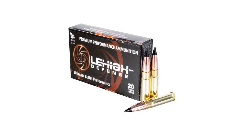 Lehigh Defense 300 Blackout 110 Grain Tipped Maximum Expansion Brass Rifle Ammo, 20 Rounds, LA300BLK-110-TME