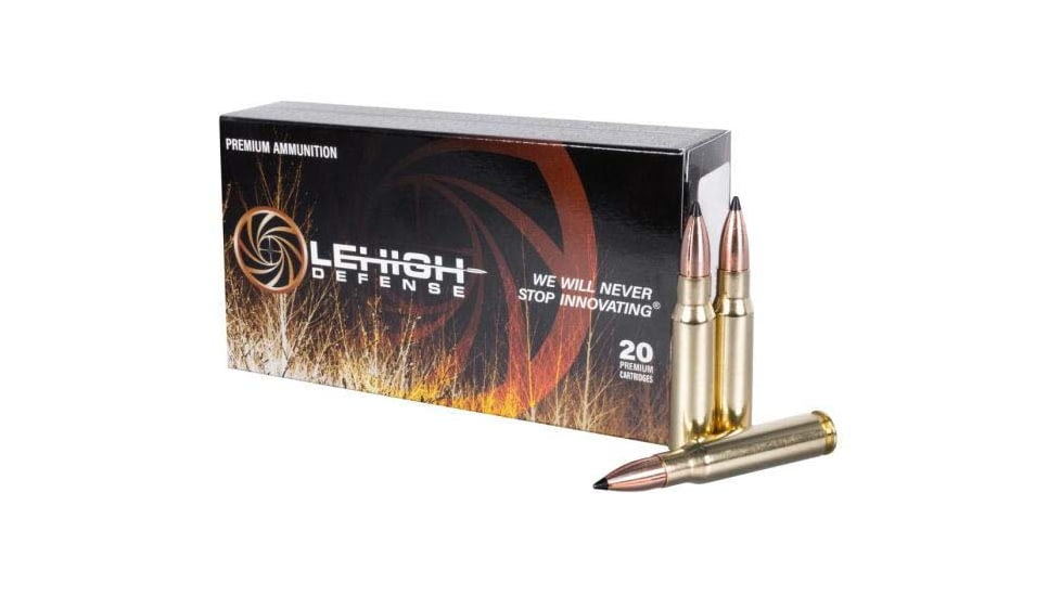 Lehigh Defense .308 Winchester 155 Grain Tipped Extreme Chaos Brass Rifle Ammo, 20 Rounds, LA308-155-TXC