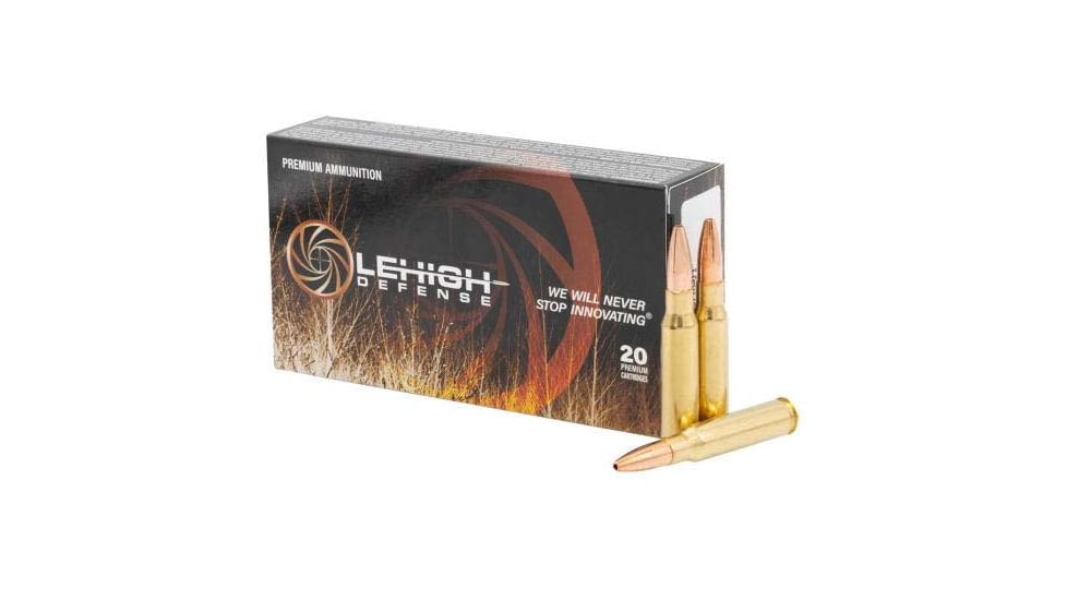 Lehigh Defense .308 Winchester 160 Grain Extreme Chaos Brass Rifle Ammo, 20 Rounds, LA308-160-XC