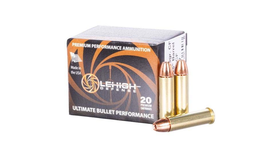 Lehigh Defense .357 Magnum 105 Grain Controlled Fracturing Brass Pistol Ammo, 20 Rounds, LA357-105-CF