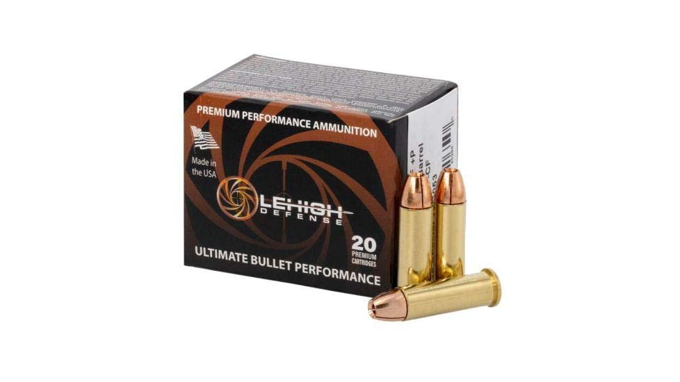 Lehigh Defense .38 Special 125 Grain Controlled Fracturing Brass Pistol Ammo, 20 Rounds, LA38SP-125-CF