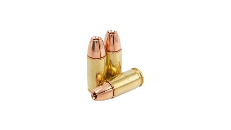 Lehigh Defense 9mm 115 Grain Controlled Fracturing Brass Pistol Ammo, 20 Rounds, LA9-115-CF