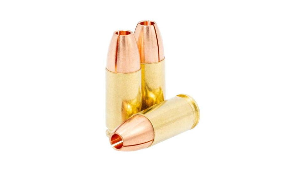 Lehigh Defense 9mm 118 Grain Maximum Expansion Brass Pistol Ammo, 20 Rounds, LA9C-118-ME-P