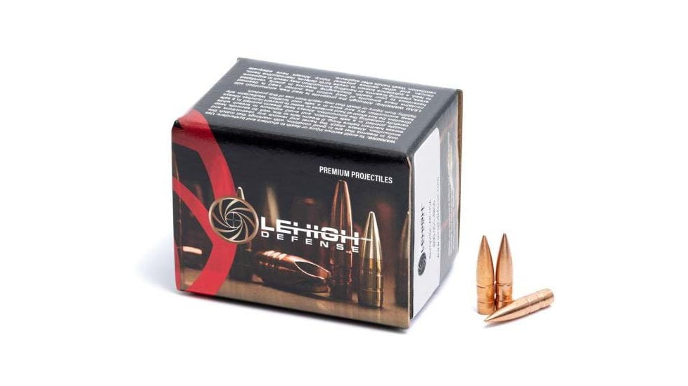 Lehigh Defense Rifle Bullets, .264 Caliber, 110 Grain, Match Solid, 50 Bullets, 04264110SP-264CAL