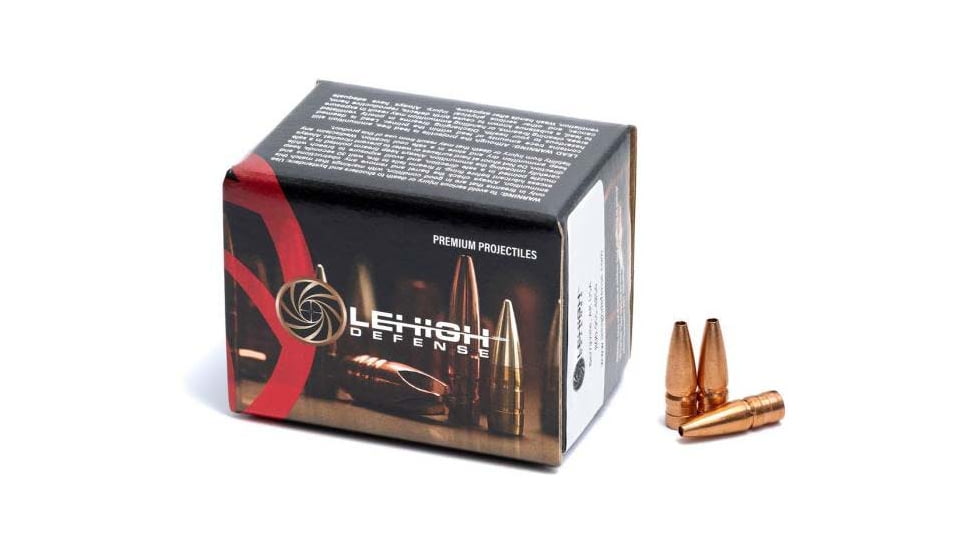 Lehigh Defense Rifle Bullets, .312 Caliber, 123 Grain, Controlled Chaos, 50 Bullets, 05311123CuSP-312CAL