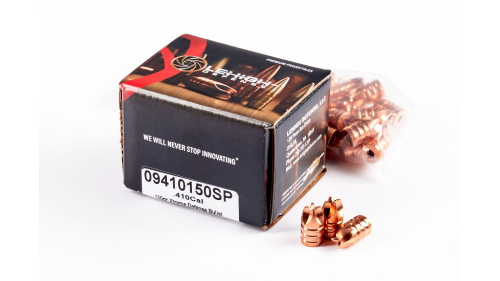 Lehigh Defense Xtreme Defense .410 Caliber 150 Grain Fluid Transfer Monolithic Centerfire Pistol Bullets, 50 Rounds, 09410150SP