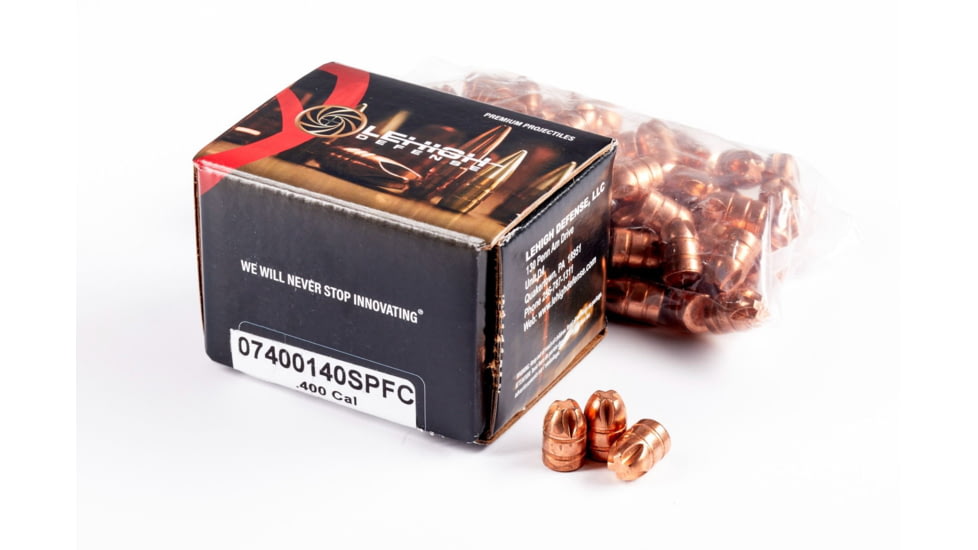 Lehigh Defense Xtreme Penetrator .400 Caliber 140 Grain Fluid Transfer Monolithic Centerfire Pistol Bullets, 100 Rounds, 07400140SPFC
