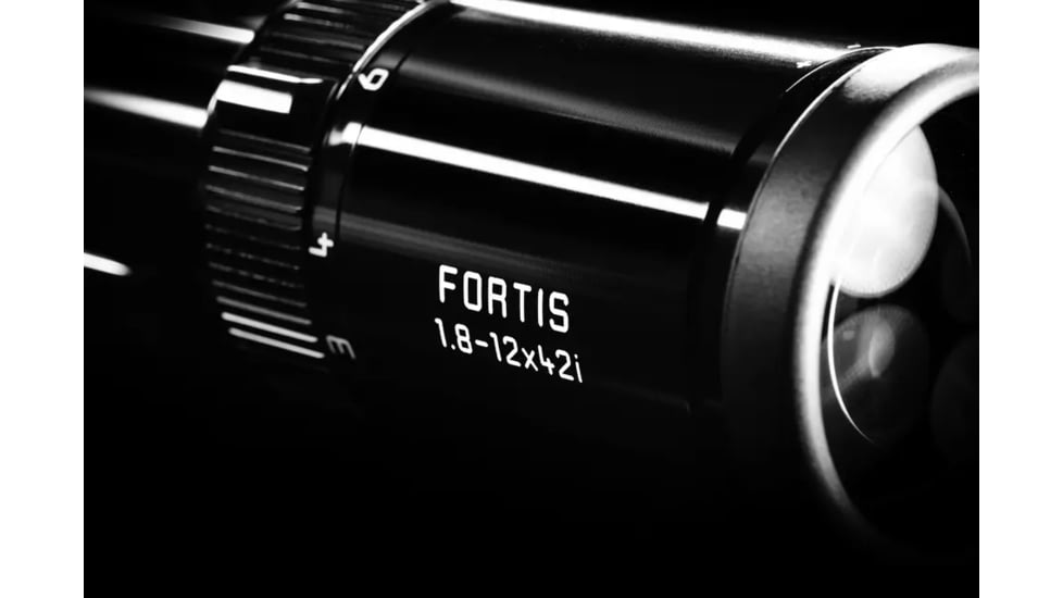 Leica 1.8-12x42i Fortis Glossy Riflescope, 30mm Tube, Second Focal Plane, L-4a, Black, 50058