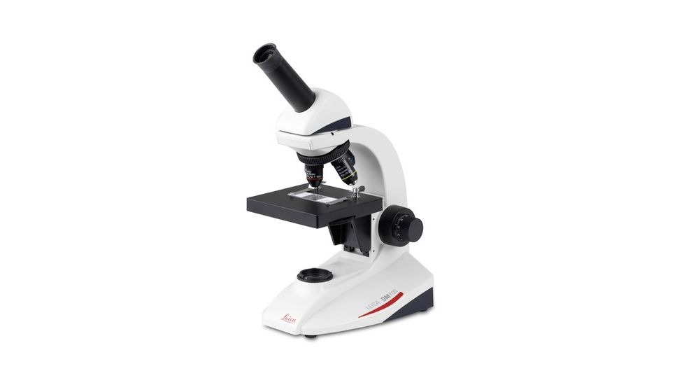 Leica Microsystems DM100 Monocular Compound LED Microscope, Fixed Stage, Disc,3 Objectives 13613308