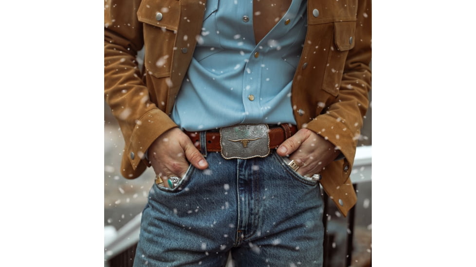 Lejon Texas Leather Belt - Mens, Brown, 40, VB-8102-40