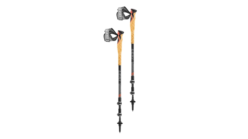 Leki Cross Trail 3 Carbon Trekking Pole, Anthracite/Red, Adjustable 90-125 cm, T65126452