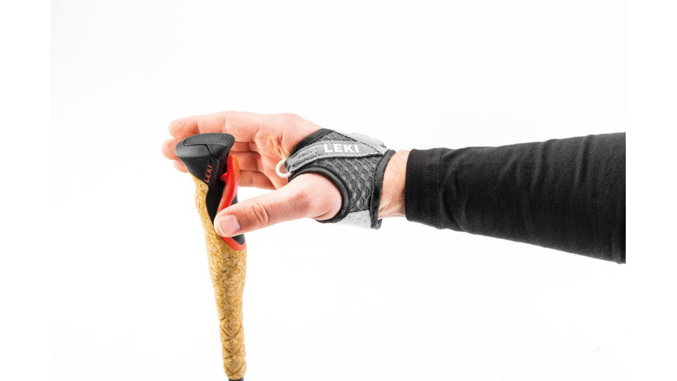 Leki Cross Trail 3 Carbon Trekking Pole, Anthracite/Red, Adjustable 90-125 cm, T65126452