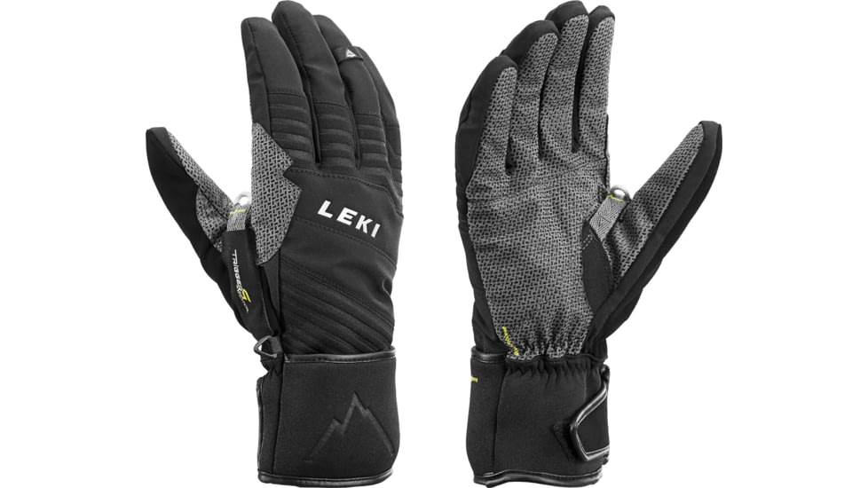 Leki Tour Plus 5 Glove -Black/Lime-Small
