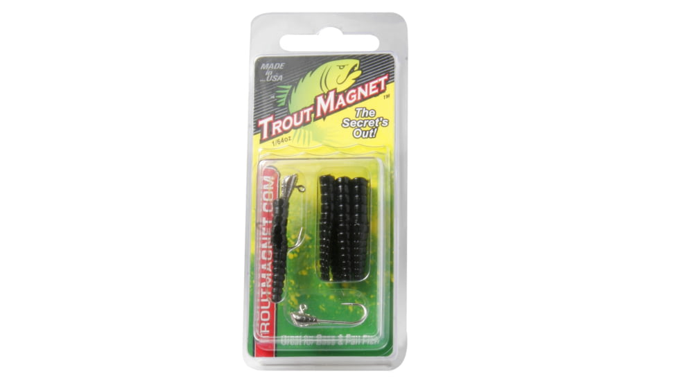 Leland Trout Magnet 9pc. Pack, 7 Bodies and 2-1/64 oz Size 8 Jigheads, Black, 87686