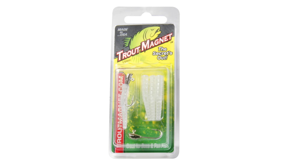 Leland Trout Magnet 9pc. Pack, 7 Bodies and 2-1/64 oz Size 8 Jigheads, Glow, 87672