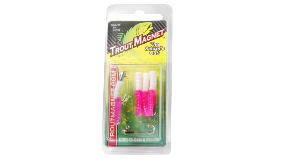 Leland Trout Magnet 9pc. Pack, 7 Bodies and 2-1/64 oz Size 8 Jigheads, White/Pink, 87675