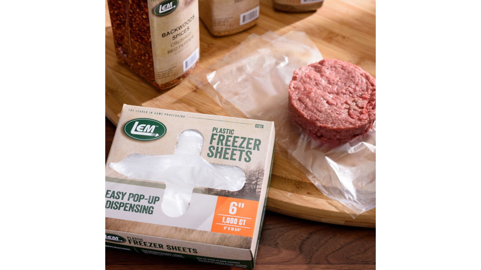 LEM Products 6x10 3/4in Freezer Sheets - 1,000 Count, White, 027A