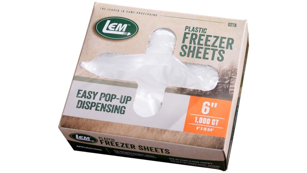 LEM Products 6x10 3/4in Freezer Sheets - 1,000 Count, White, 027A