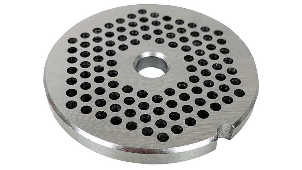 LEM Products #8 Grinder Plate - 3/16in Hole Size, Stainless, 344SS