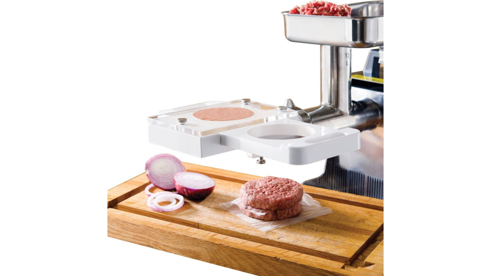 LEM Products Big Bite Auto Patty Maker Attachment, White, 687